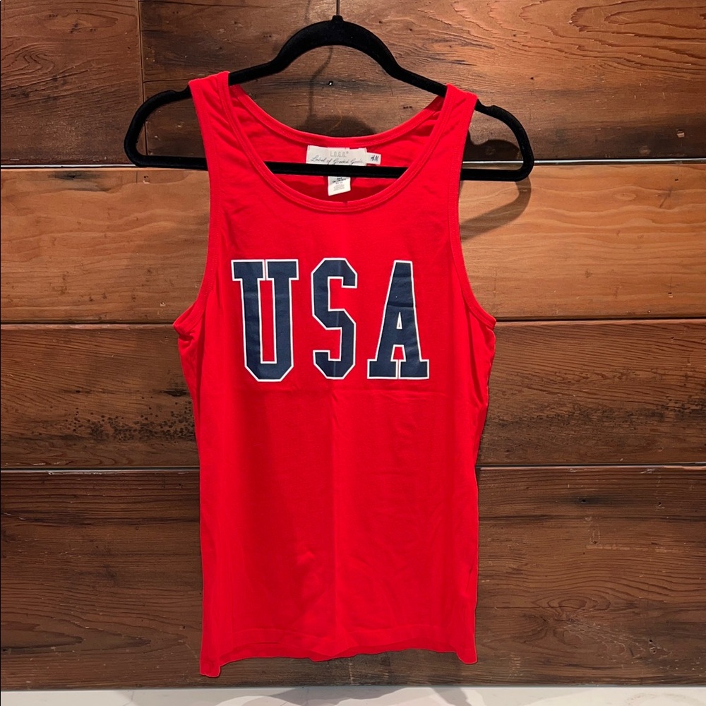 🔥‼️H&M Red USA Tank Top‼️🔥